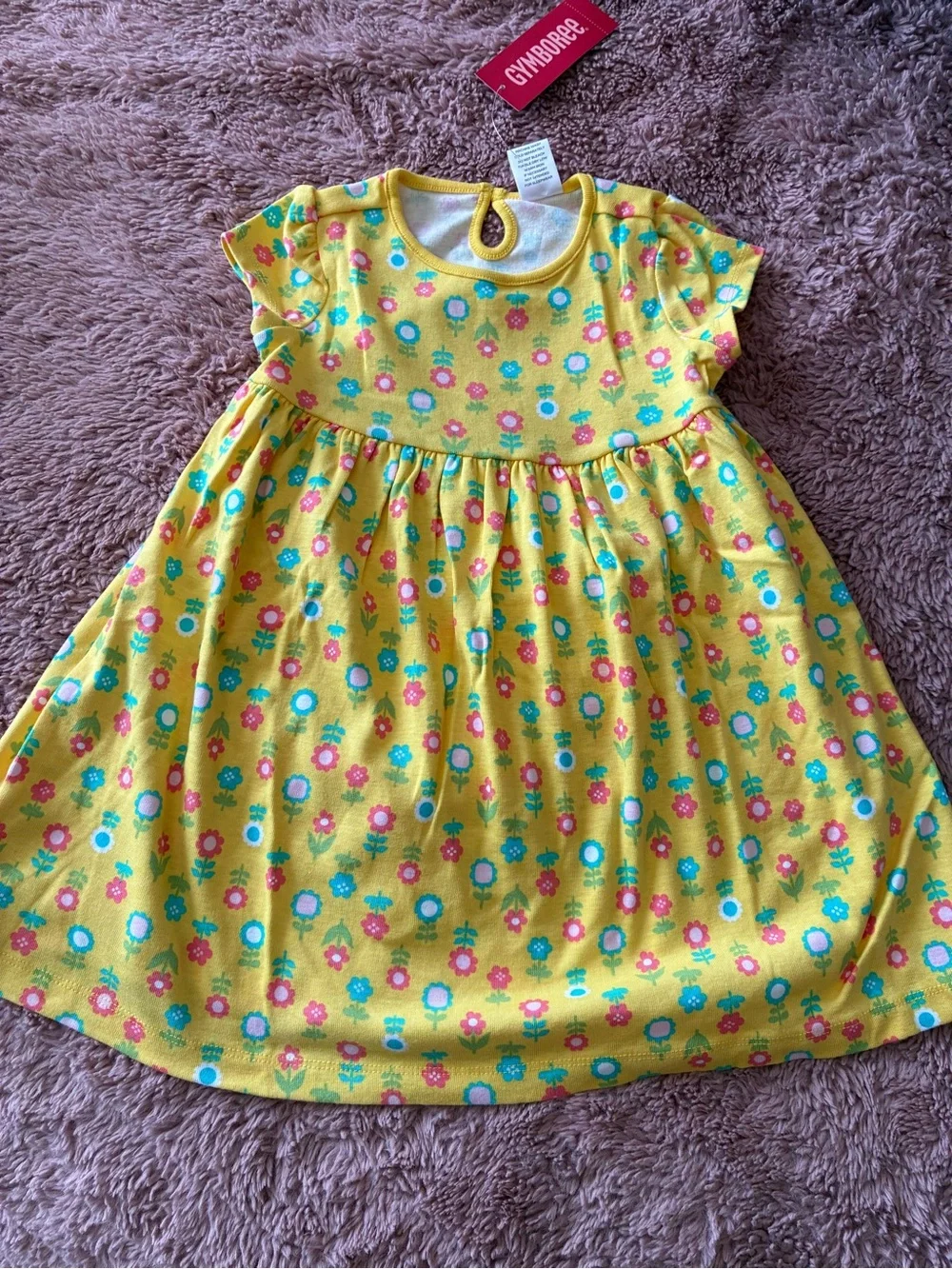 Gymboree Happy Rainbow Floral Cotton Dress with Bloomers